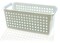 White Rectangular Plastic Shelf Organizer Basket with Handles